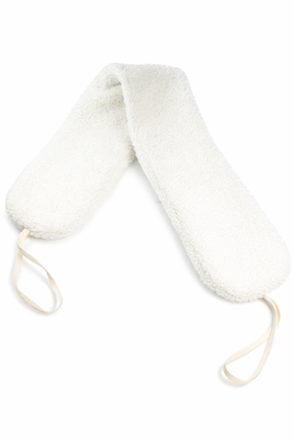 Skrubb Rygg vit lång linnefrotte  10x65cm