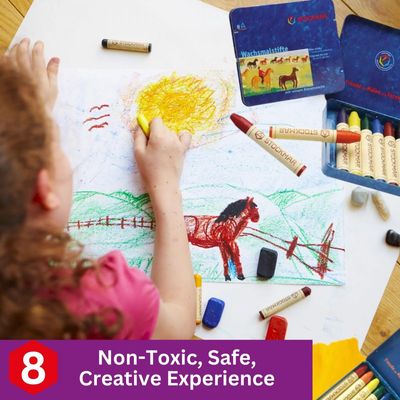 Vaxkritor Stift 12 Färger, Stockmar