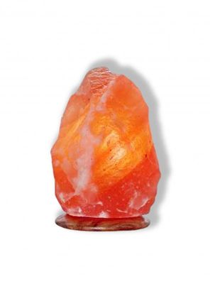 Saltkristallampa m träfot 4-6 kg