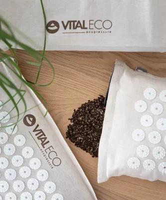 Akupressurmatta med tillhörande kudde Eco
