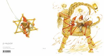 Julkort En Riktigt God Jul 15x15 cm  Maj Fagerberg