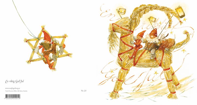 Julkort En Riktigt God Jul 15x15 cm  Maj Fagerberg