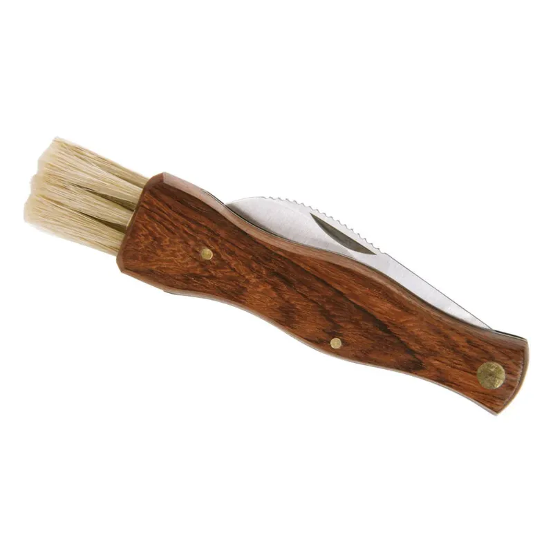 Svampkniv fällbar med borste