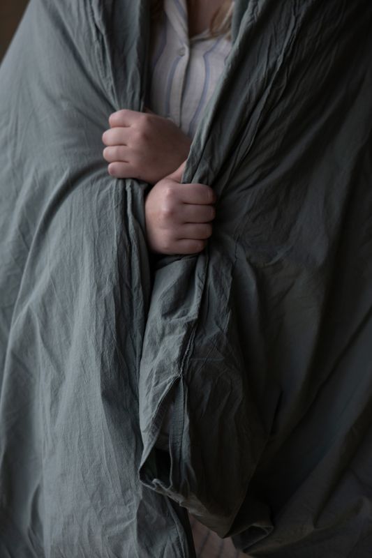 Påslakanset Crinkle EKO Petrol