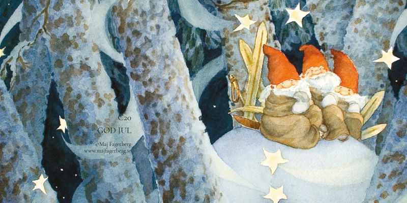 Julkort  God Jul  10x10 cm  Maj Fagerberg