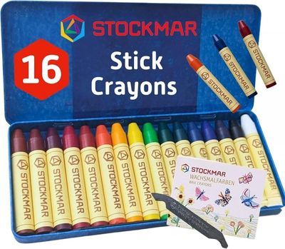 Vaxkritor Stift 16 Färger, Stockmar