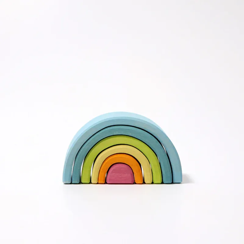 Regnbåge trä liten Pastell