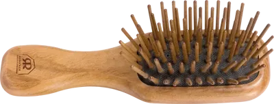 Hårborste pocket oliv trä