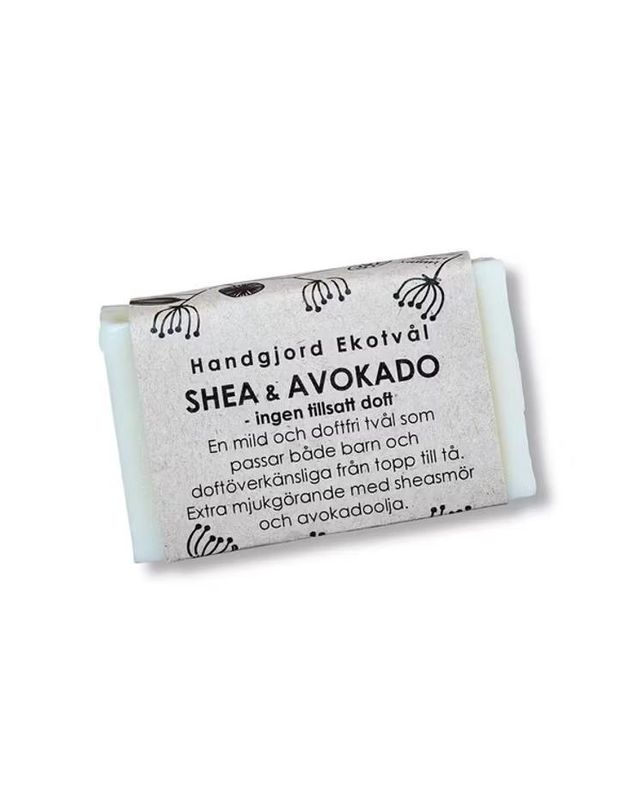 Shea & Avokado - ingen tillsatt doft, Ekotvål 40 g