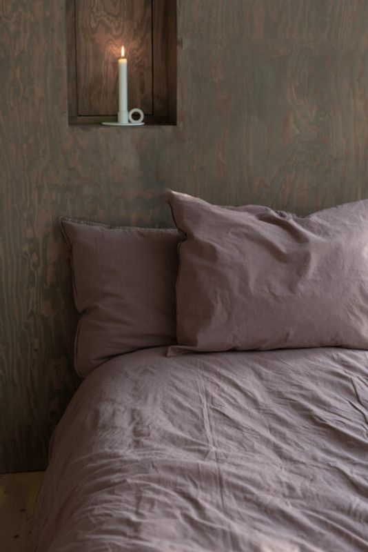 Påslakanset Crinkle EKO Rose Taupe 150x210 & 50x60cm