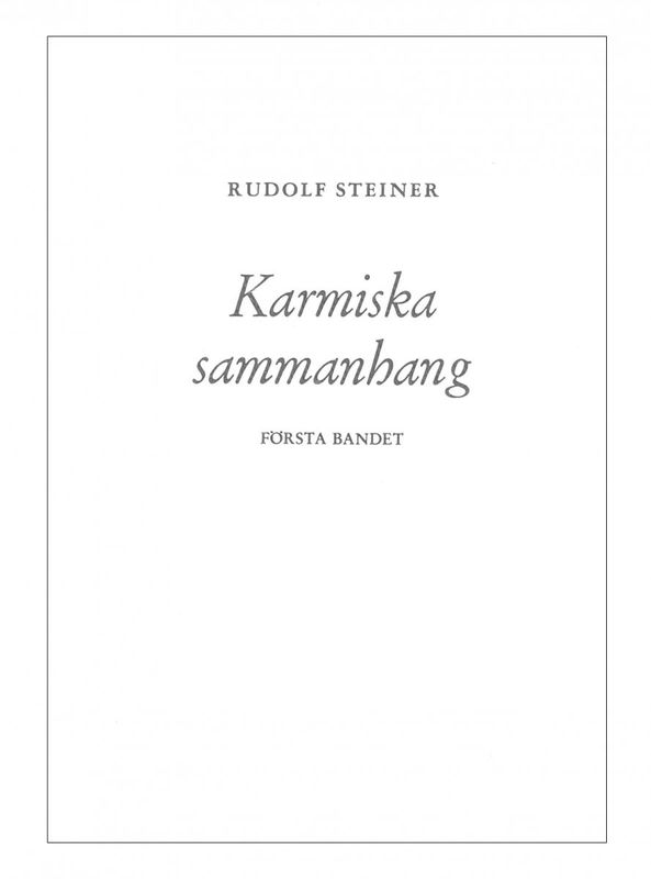 Karmiska sammanghang I (häfte)