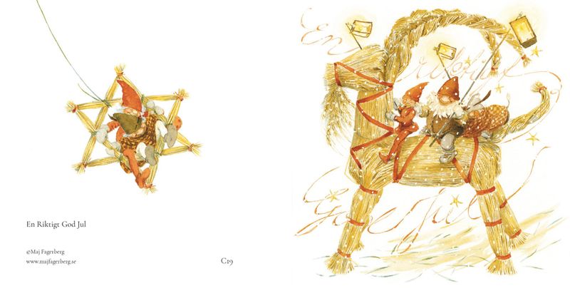 Julkort  En Riktigt God Jul  10x10 cm  Maj Fagerberg