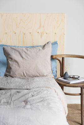 Påslakanset Crinkle EKO Feather Grey  150x210   50x60cm