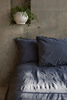 Påslakanset Crinkle EKO Midnight blue