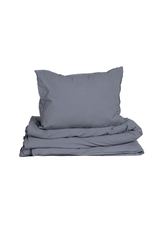 Påslakanset Crinkle EKO Dusty Blue