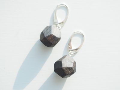 Örhängen Midnight - Silver & Svartek