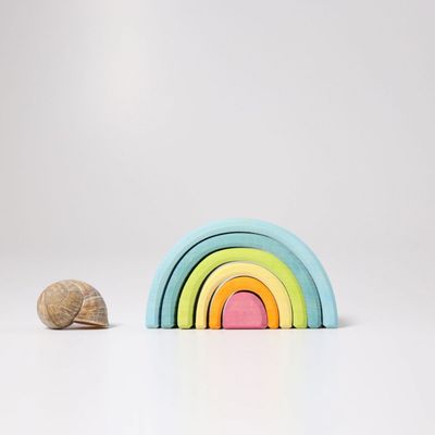 Regnbåge trä liten Pastell