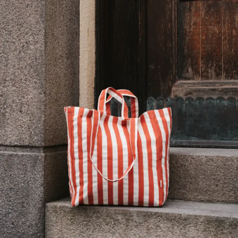 Ekologisk Tygkasse / Tote bag ORIGINAL - Randig ORANGE
