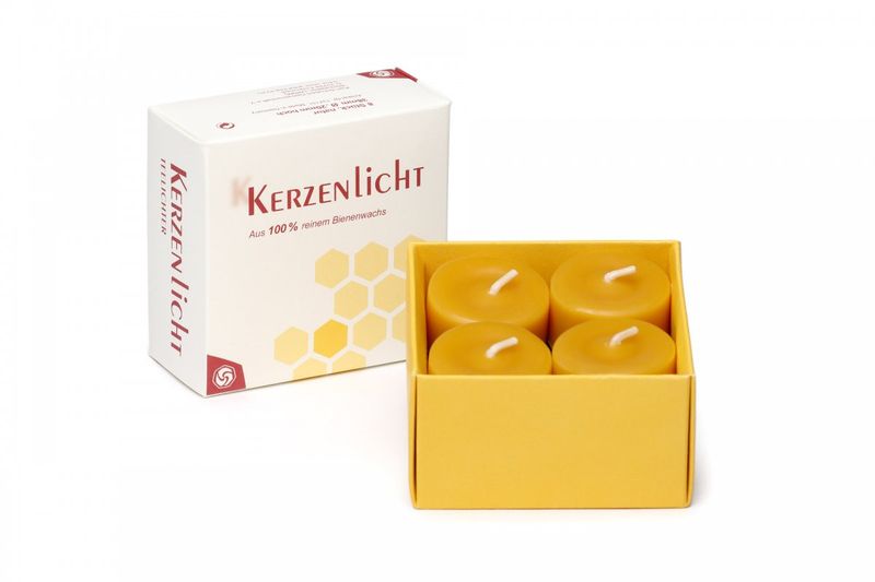 Värmeljus 100% bivax 8-pack NATUR