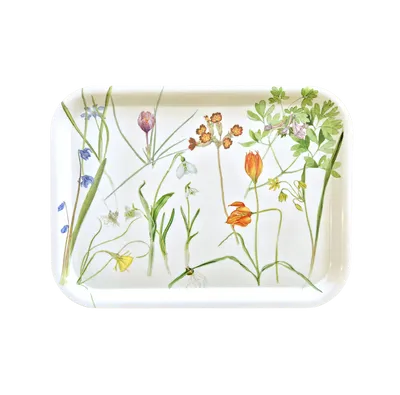 Bricka "Vårblommor" av Maj Fagerberg