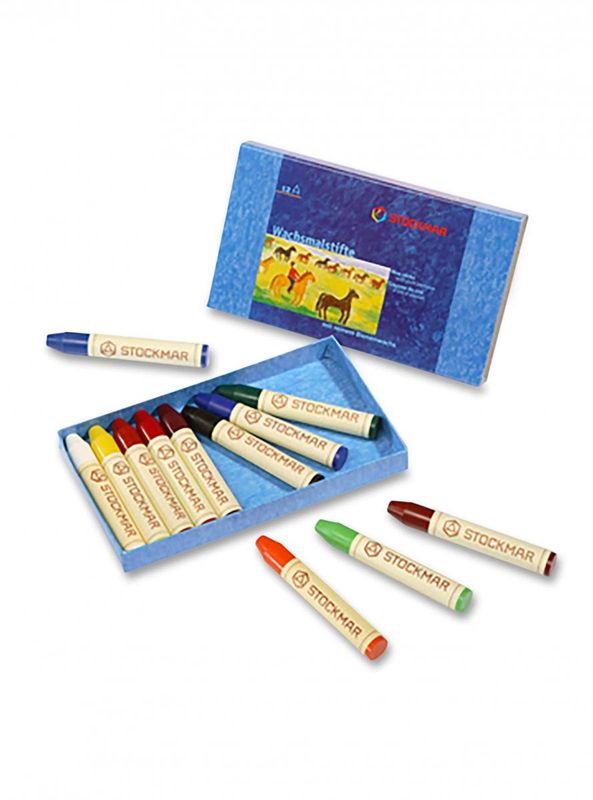 Vaxkritor Stift 12 Färger, Stockmar
