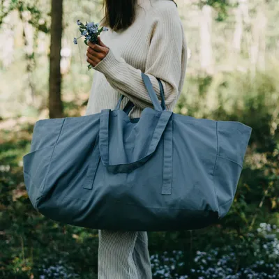 Ekologisk Tygkasse / Tote bag Stor -Blå