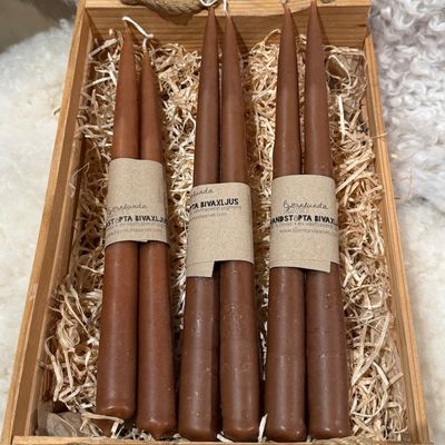 Handstöpta bivaxljus 2-pack Pepparkaka