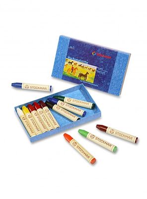 Vaxkritor Stift 12 Färger, Stockmar