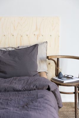 Påslakanset Crinkle EKO Dark Grey  150x210   50x60cm