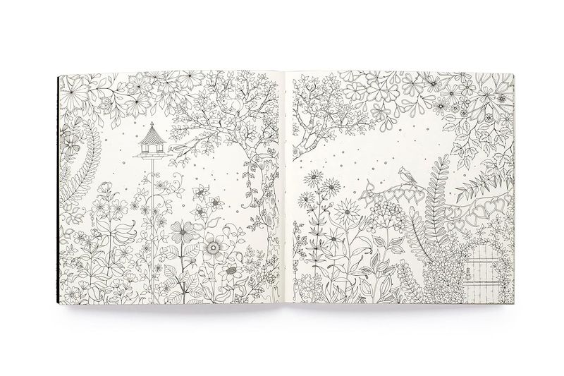 Miniatyr Secret Garden - Målarbok