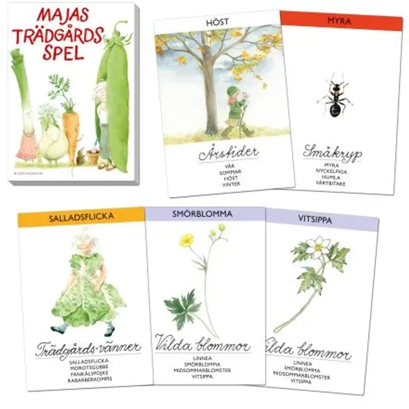 Majas trädgårdsspel kortspel