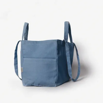 Ekologisk Tygkasse / Tote bag LÅG - Blå