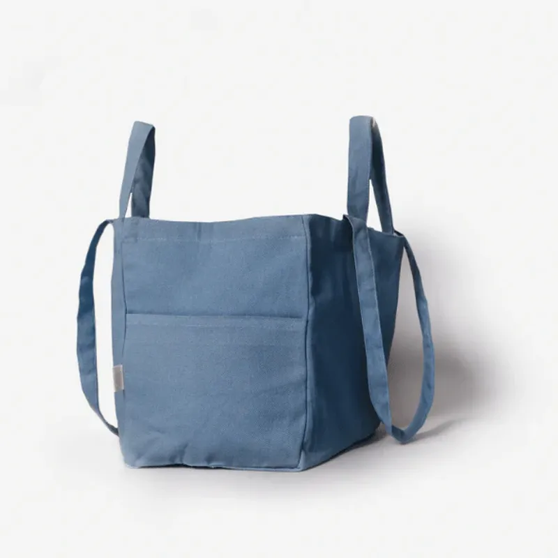 Ekologisk Tygkasse / Tote bag LÅG - Blå