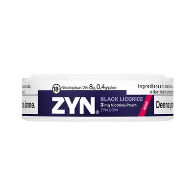 ZYN Mini Dry Black Licorice 3mg