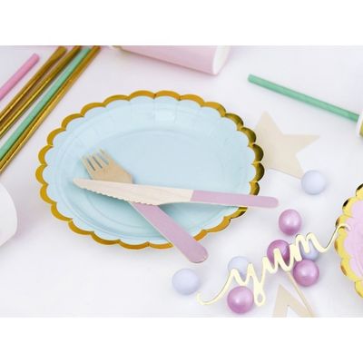 Pappersassietter Mint med Guldkant
