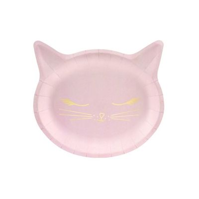 Papperstallrikar Rosa Katt