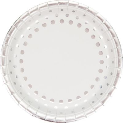 Papperstallrikar Silver Sparkle