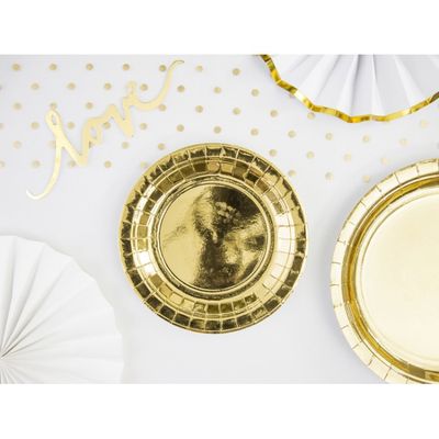 Pappersassietter Högblank Guld