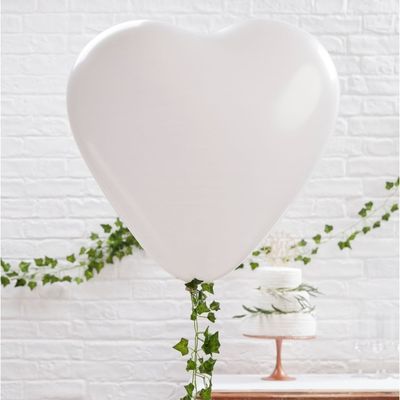 Ballonger Vita Hjärtan 10-pack