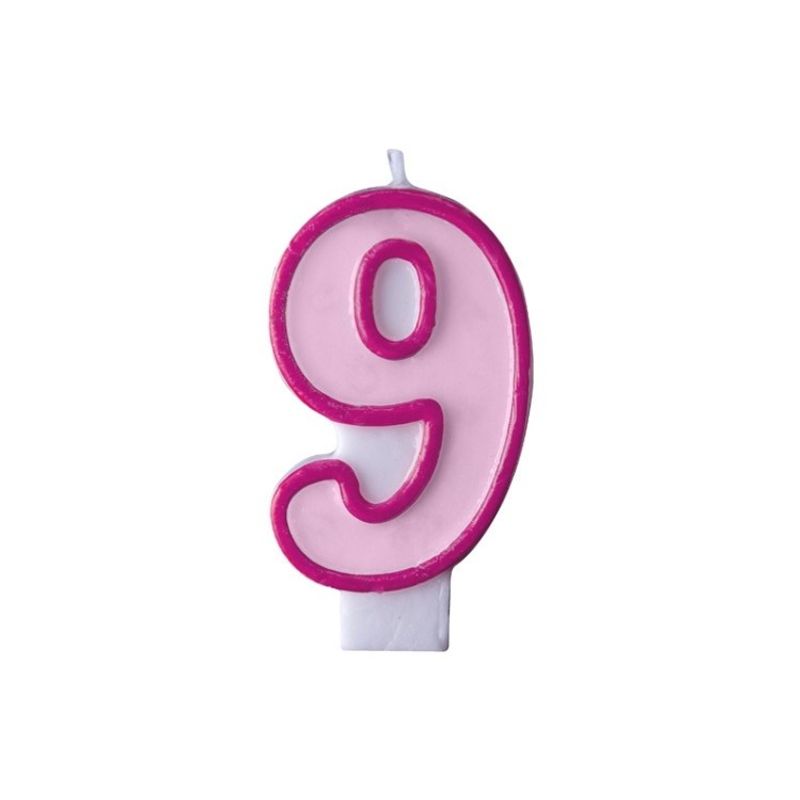 Tårtljus Rosa 9