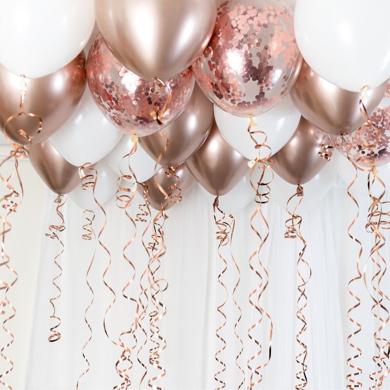 Takballonger 30-pack, roséguld