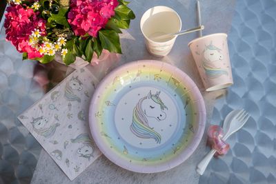 Papperstallrik - Unicorn - 10-pack
