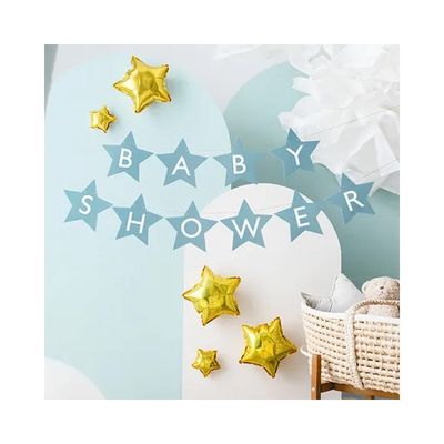Girlang Babyshower Ljusblå