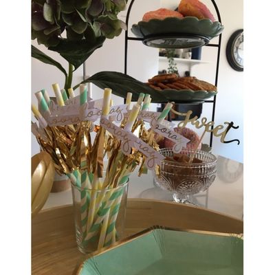 Cupcake Topper Love Guld 6-pack
