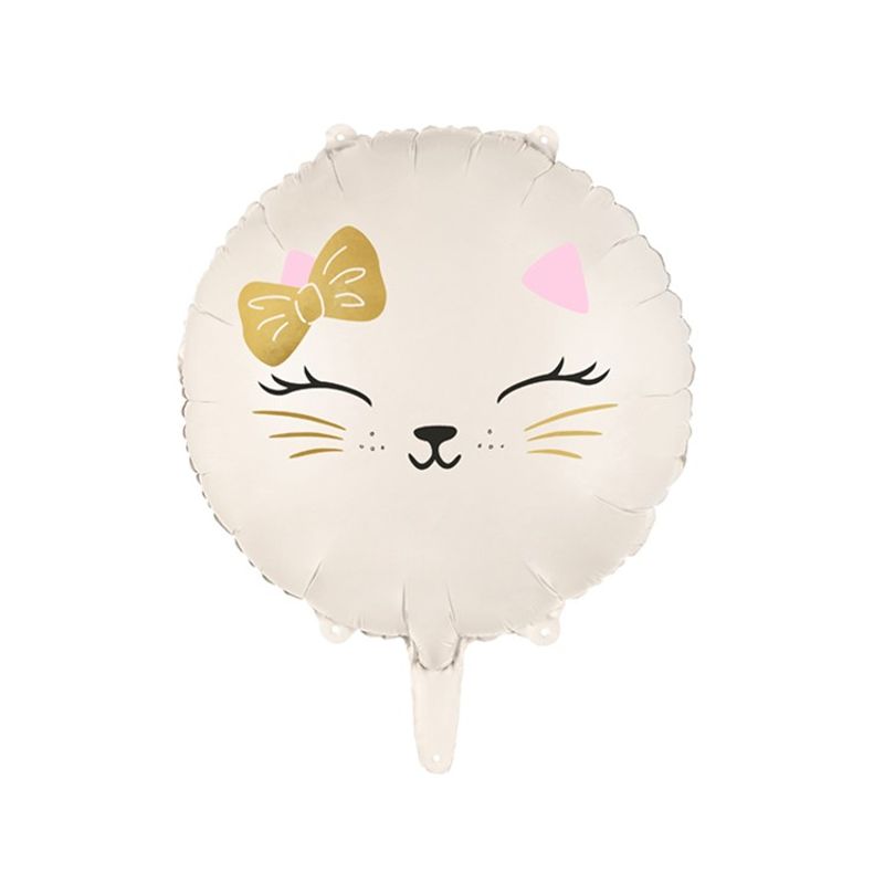 Folieballong Katt vit