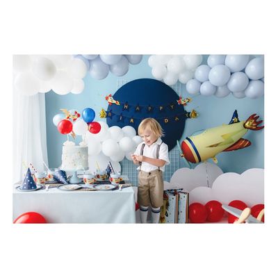 Cake Topper Flygplan Ballongset