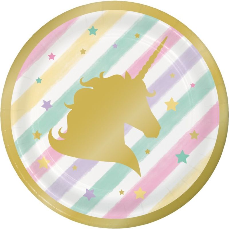 Enhörning Sparkle Pappersassietter