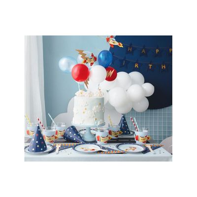 Cake Topper Flygplan Ballongset