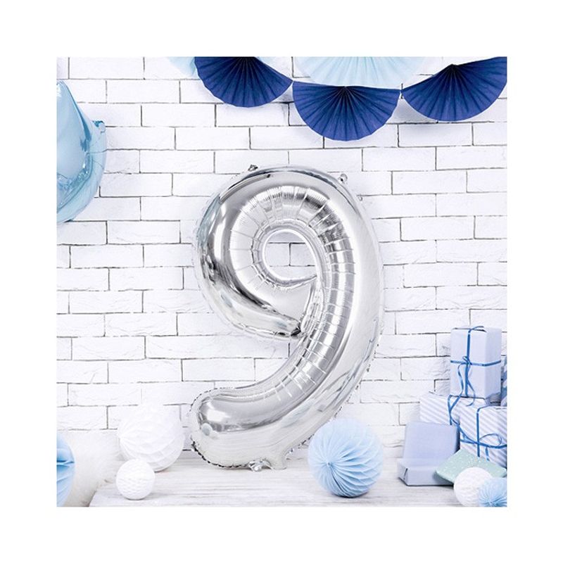 Sifferballong Silver 9