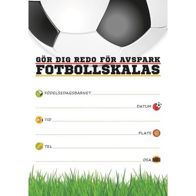 Inbjudningskort Fotbollskalas
